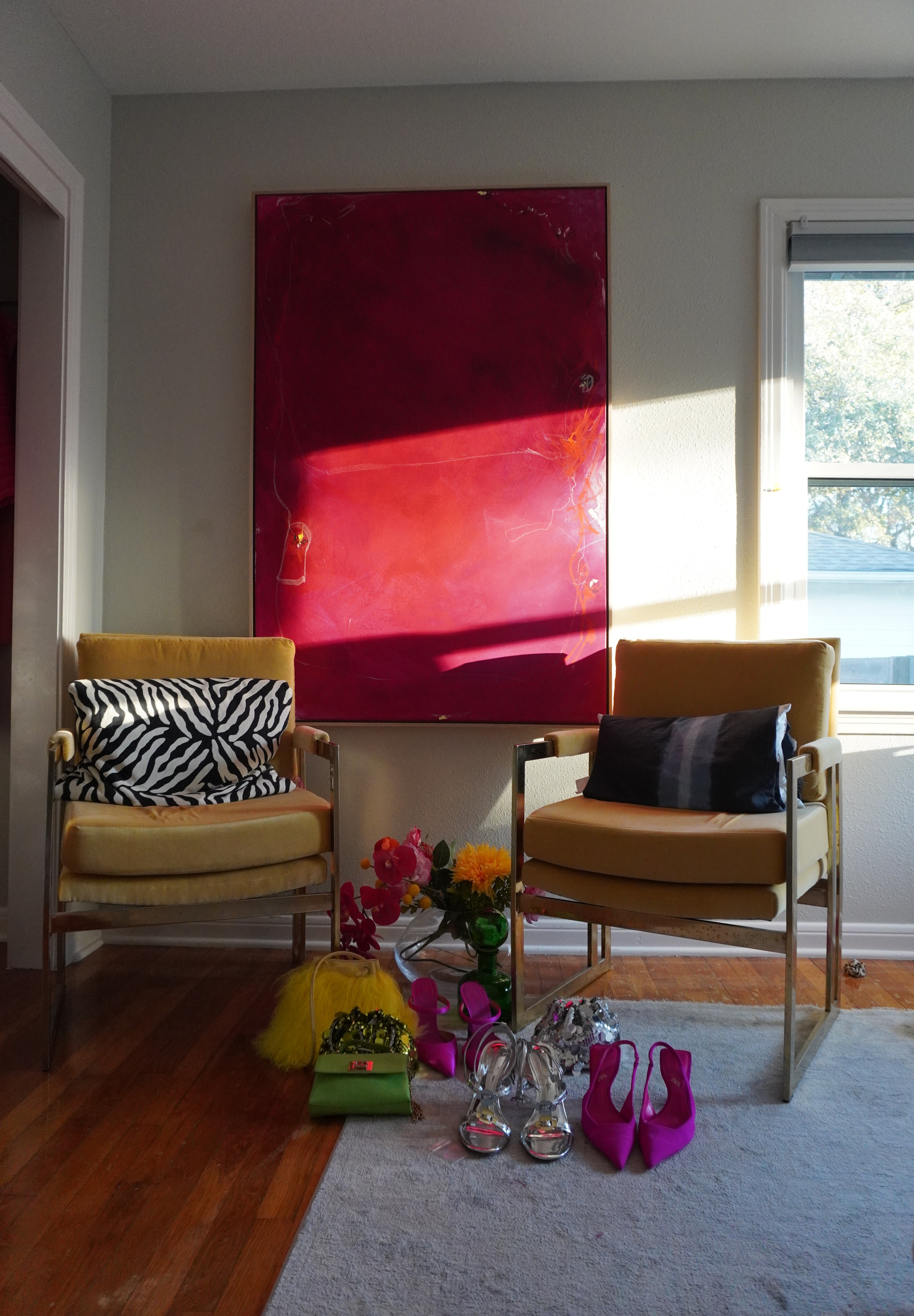 "PINK FUSION” FRAMED ORIGINAL ARTWORK 40 x 60