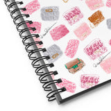 Pink Fendi Fashion Illustration Spiral Notebook