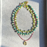 Iris Turq and Pearl Mixed Necklace