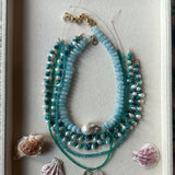 Iris Turq and Pearl Mixed Necklace