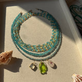 LUXE APATITE AND OPAL NECKLACE