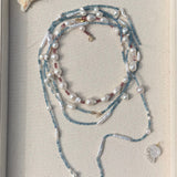 LIMITED EDITION AQUAMARINE PEARL WRAP NECKLACE