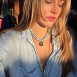 Limited Edition Aquamarine and Peacock Baroque Necklace