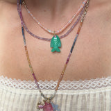 Green Chalcedony Large Fish Charm