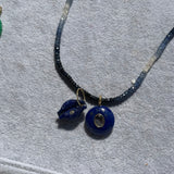 LAPIS CHARM SET: Luxe Lapis Coin Charm and Puka Shell