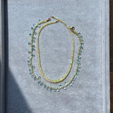 LIMITED EDITION: WHITE OPAL AND BLUE TOPAZ BRIOLETTE  NECKLACE