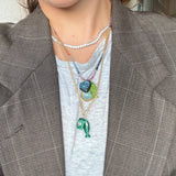 Malachite Minnow Charm for chain