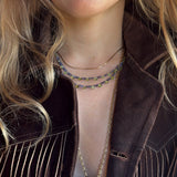 LUXE IOLITE AND PERIDOT BRIOLETTE NECKLACE