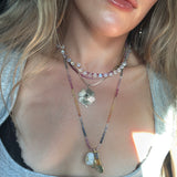 PREORDER: MOONSTONE AND SAPPHIRE BRIOLETTE NECKLACE