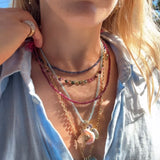 LUXE GARNET LAYERING NECKLACE