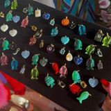 Aqua Bezel Set Charm