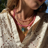 MAGGIE PINK FACETED OPAL NECKLACE