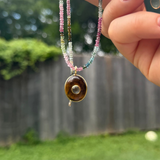 Tigers eye bubble Charm