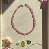 ELLE PINK TOPAZ COIN NECKLACE