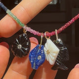 Mother of Pearl Diamond Charm