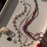 LIMITED EDITION Layering Necklace in watermelon Tourmaline