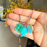 Green Chalcedony Seahorse Charm