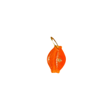 Orange quartz Puka Gemstone Shell Charm