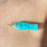 Amazonite Minnow Charm for chain