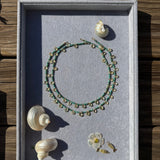 TURQUOISE AND LEMON QUARTZ BRIOLETTE NECKLACE