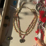 THE ELLE BRIOLETTE NECKLACE IN ANDESINE AND PERIDOT