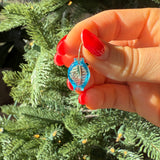Blue Puka Gemstone Shell Charm