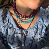 PURPLE CABANA STRIPE NECKLACE