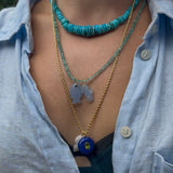 Blue Chalcedony Seahorse Charm