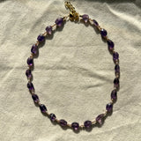 Amethyst and Pearl layering Necklace