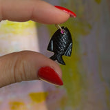 Black Large Fish Charm