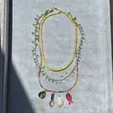 LIMITED EDITION: WHITE OPAL AND BLUE TOPAZ BRIOLETTE  NECKLACE