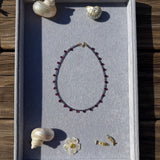 IOLITE and GARNET BRIOLETTE NECKLACE