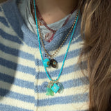 Turquoise Diamond Charm
