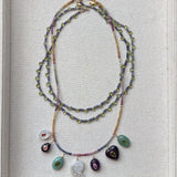 LUXE IOLITE AND PERIDOT BRIOLETTE NECKLACE