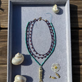 IOLITE and GARNET BRIOLETTE NECKLACE