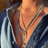 CATCH OF THE DAY NECKLACE ON TURQUOISE