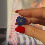 Lapis Heart Charm