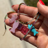 Rose Quartz Seahorse Charm