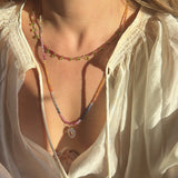 THE ELLE BRIOLETTE NECKLACE IN ANDESINE AND PERIDOT
