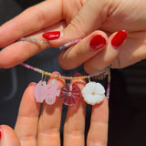 Luxe Flowerette Charm in Mother of Pearl