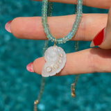 Moonstone shell charm