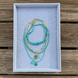 Green Chalcedony Shell Charm