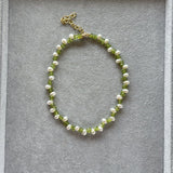 NEW Pearl and Peridot Necklace