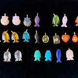 Orange Quartz Bubble Teardrop Charm