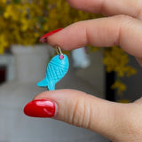 Turquoise Small Fish Charm