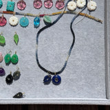 LAPIS CHARM SET: Luxe Lapis Coin Charm and Puka Shell