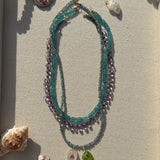 LUXE AMETHYST AND IOLITE BRIOLETTE NECKLACE