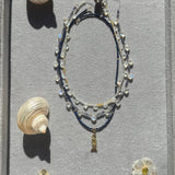 Mini Wish Fish Necklace in Lapis