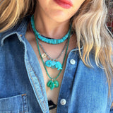 Luxe Flowerette Charm in Turquoise