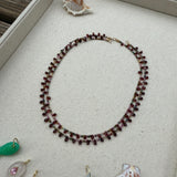 LUXE TOURMALINE AND GARNET BRIOLETTE NECKLACE